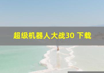 超级机器人大战30 下载